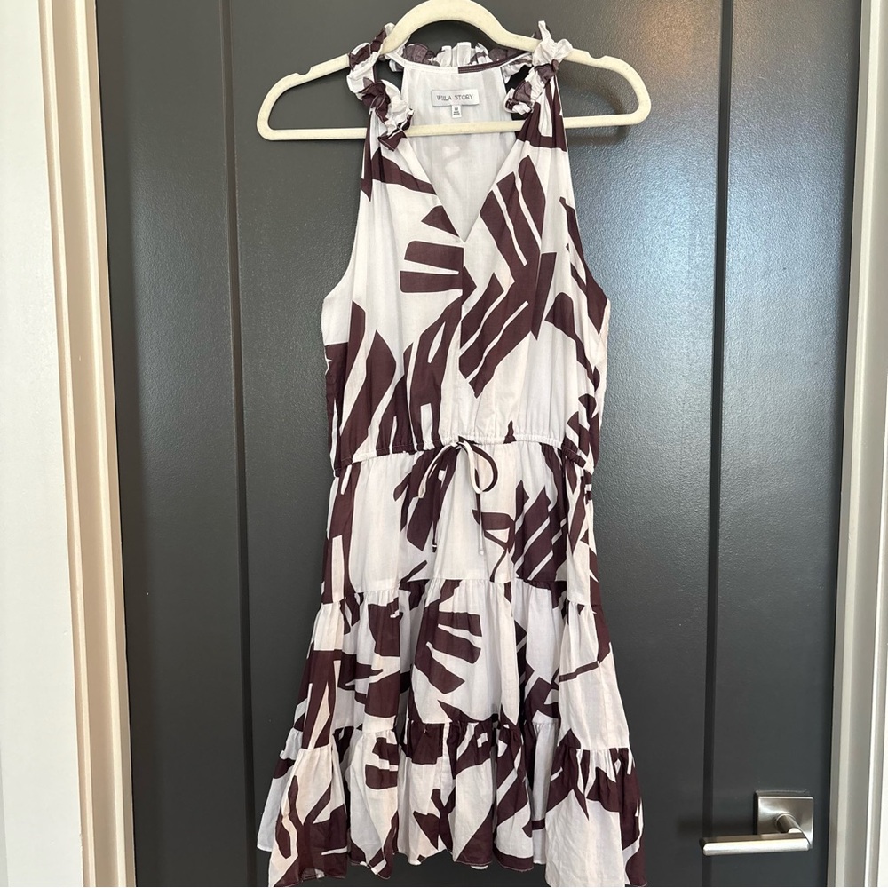 Willa Story Eliza Tropical Halter Mini Dress M